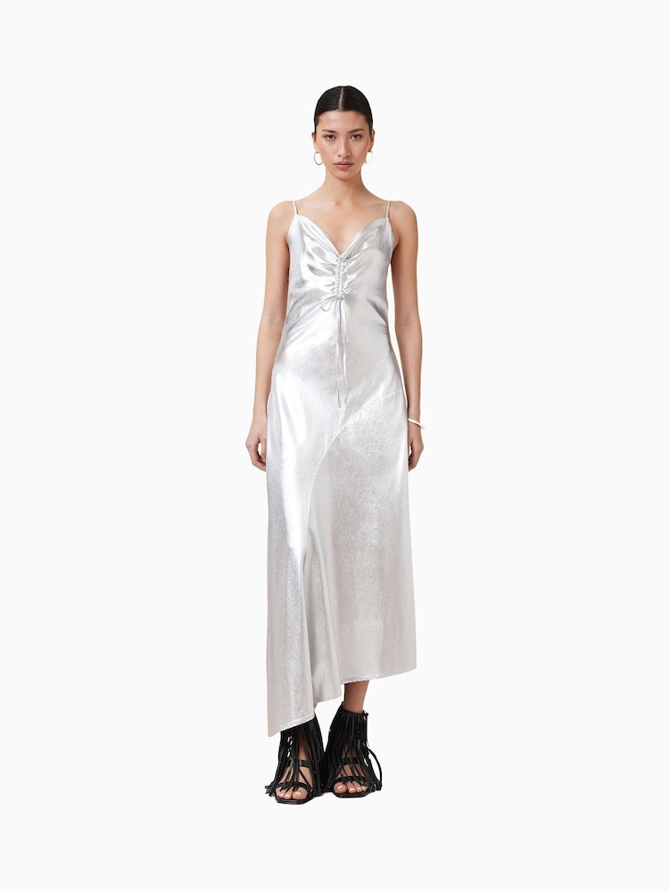 AllSaints Grey Alexia Dress - Image 5 of 6
