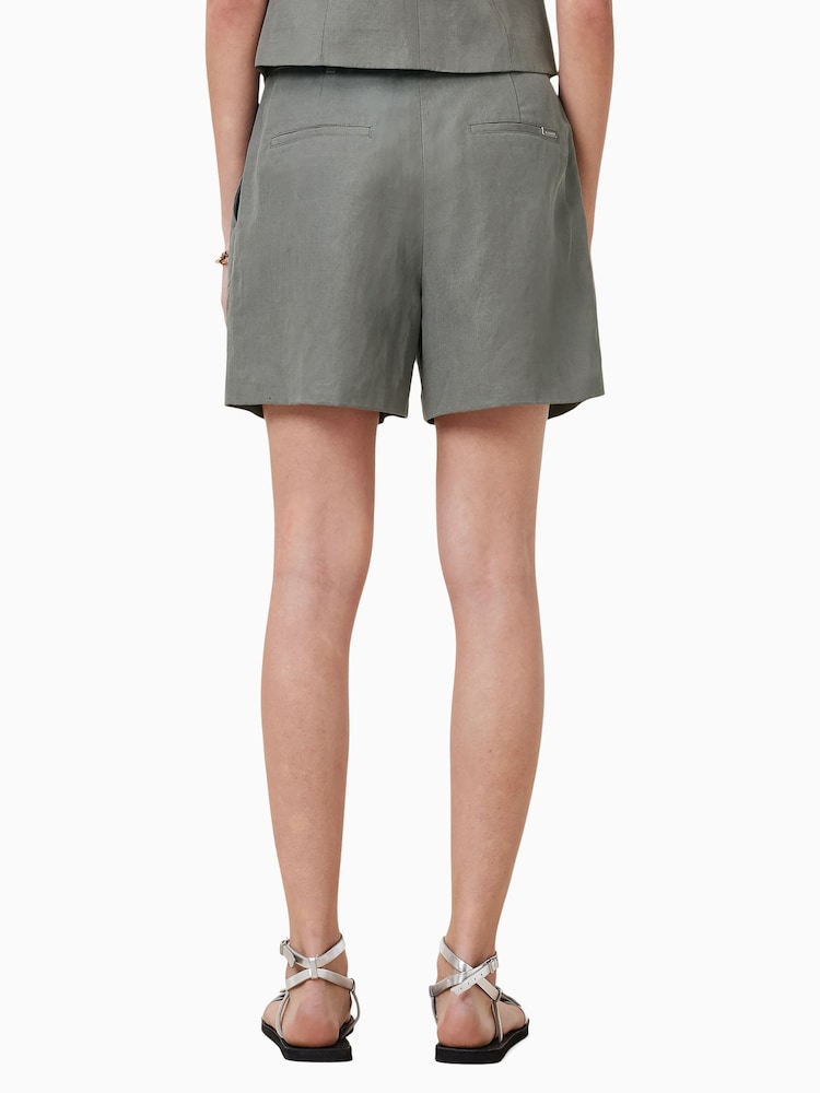 AllSaints Grey Averie Lin Shorts - Image 5 of 8