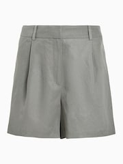 AllSaints Grey Averie Lin Shorts - Image 7 of 8