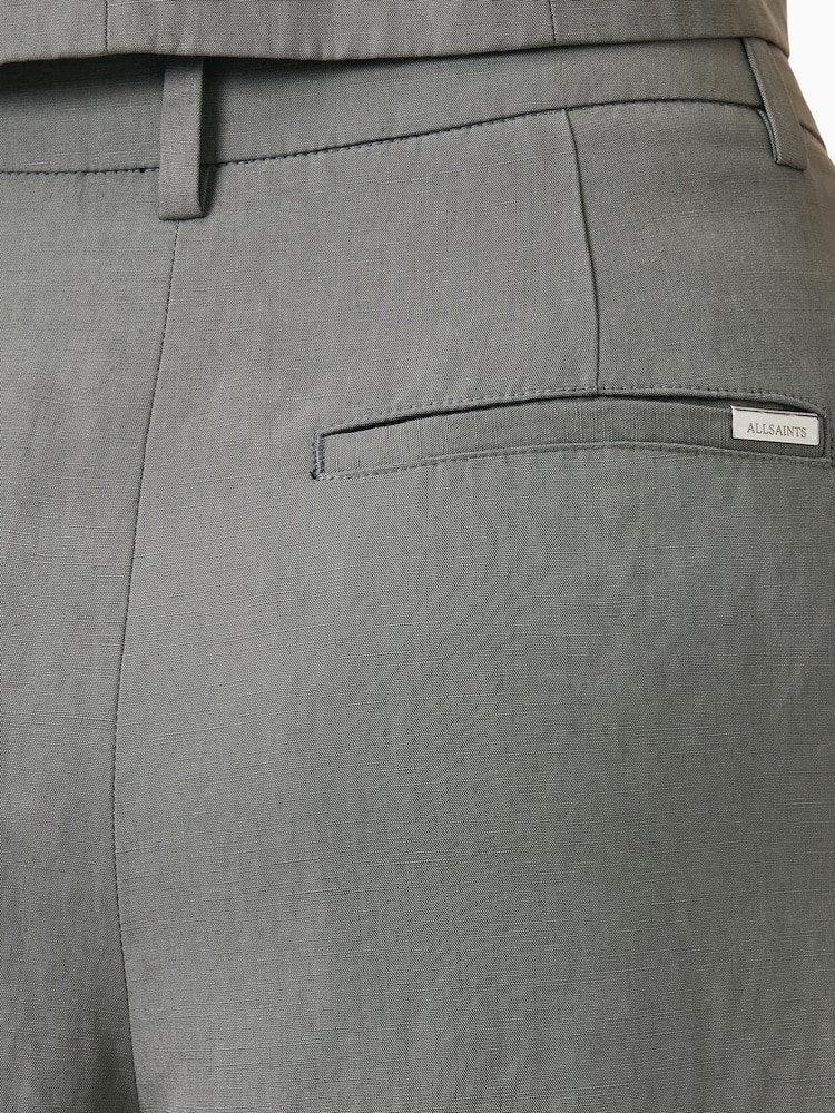 AllSaints Grey Averie Lin Shorts - Image 8 of 8