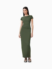 Зеленый - Платье с короткими рукавами Allsaints Katarina - Изображение 3 из 8