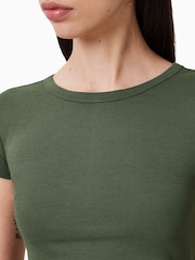 Зеленый - Платье с короткими рукавами Allsaints Katarina - Изображение 6 из 8