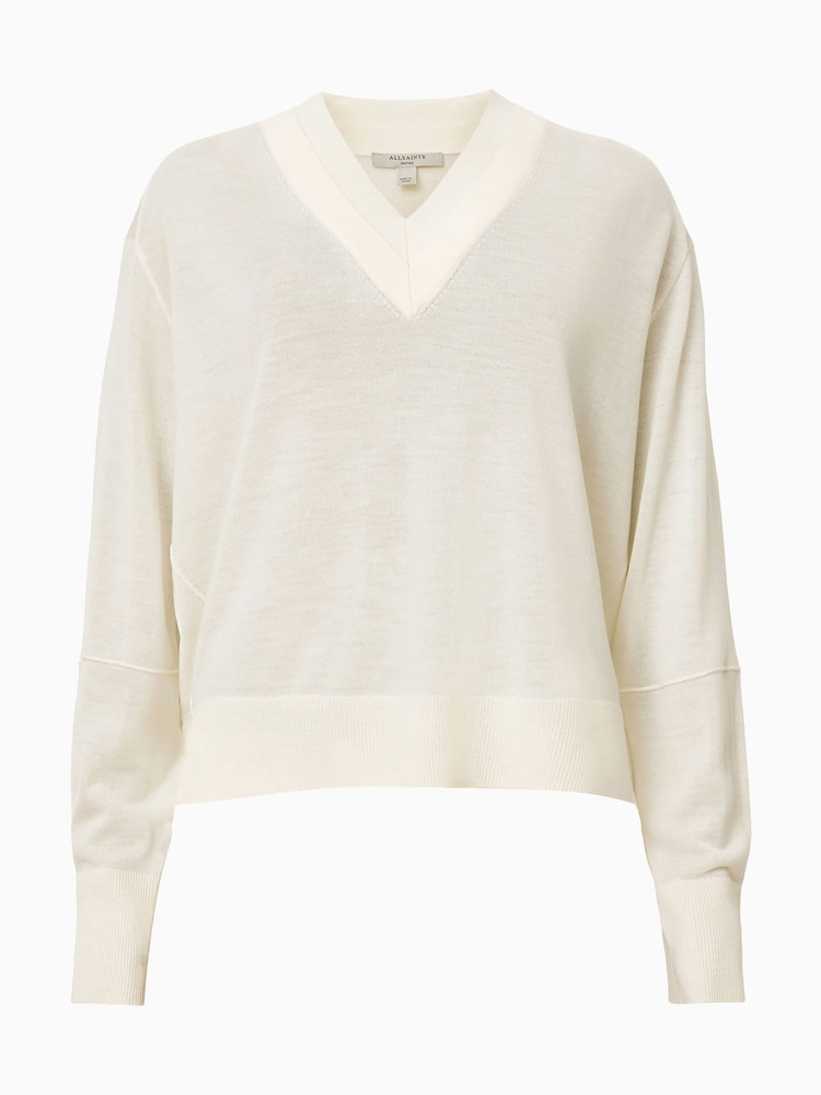 AllSaints White Julieana Jumper - Image 8 of 8