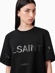 AllSaints Black Lini Biggy T-Shirt - Image 2 of 6