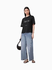 AllSaints Black Lini Biggy T-Shirt - Image 5 of 6