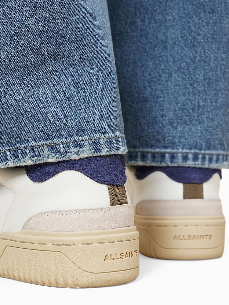 AllSaints Off White Regan Low Trainers - Image 7 of 7