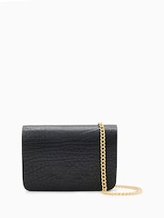 AllSaints Black Honore Grain Xbody Bag - Image 1 of 5