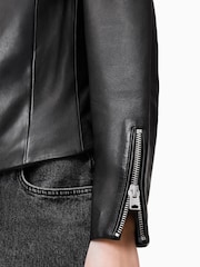 AllSaints Black Rayna Biker Jacket - Image 4 of 4