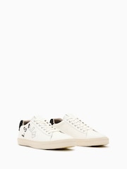 AllSaints White Asaint Lthr Low Trainers - Image 4 of 7