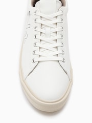 AllSaints White Asaint Lthr Low Trainers - Image 6 of 7
