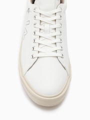 AllSaints White Asaint Lthr Low Trainers - Image 7 of 7