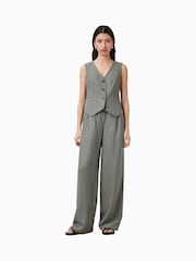 AllSaints Grey Averie Lin Waistcoat - Image 3 of 8