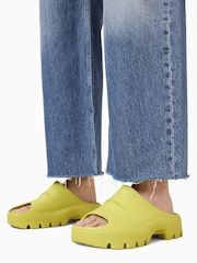 AllSaints Green Eclipse Sliders - Image 1 of 6