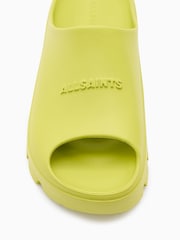 AllSaints Green Eclipse Sliders - Image 5 of 6