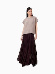AllSaints Brown Eva Maxi Skirt - Image 1 of 7