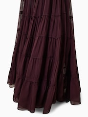 AllSaints Brown Eva Maxi Skirt - Image 4 of 7
