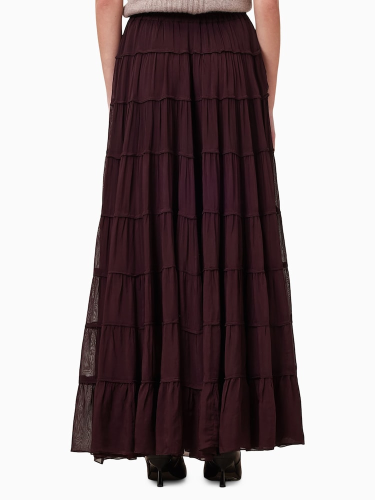 AllSaints Brown Eva Maxi Skirt - Image 5 of 7