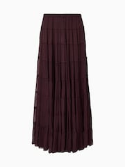 AllSaints Brown Eva Maxi Skirt - Image 7 of 7
