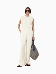 AllSaints White Trisha Crinkle Top - Image 5 of 8
