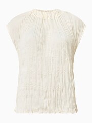 AllSaints White Trisha Crinkle Top - Image 8 of 8