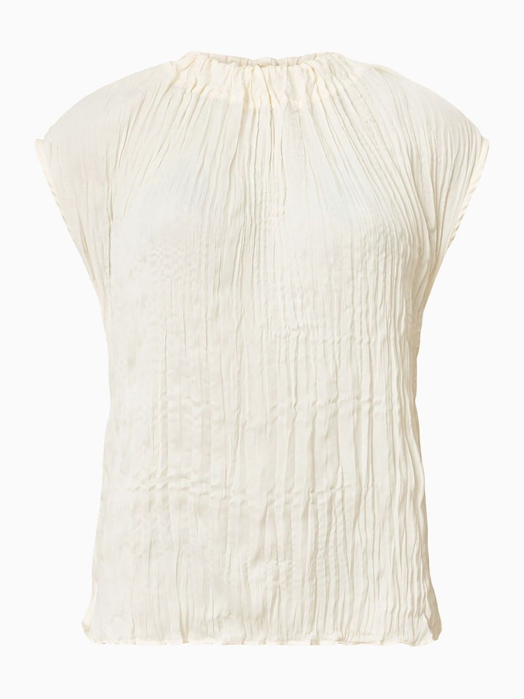 AllSaints White Trisha Crinkle Top - Image 8 of 8 AllSaints White Trisha Crinkle Top - Image 8 of 8