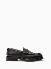 AllSaints Black Bloom Woven Loafers - Image 3 of 7