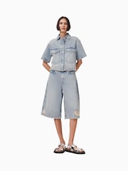 AllSaints Blue Louie Long Shorts - Image 1 of 8