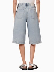 AllSaints Blue Louie Long Shorts - Image 6 of 8