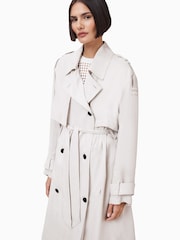 AllSaints White Linnie Trench Coat - Image 2 of 8