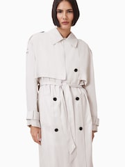 AllSaints White Linnie Trench Coat - Image 5 of 8