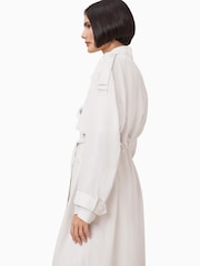 AllSaints White Linnie Trench Coat - Image 6 of 8