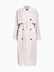 AllSaints White Linnie Trench Coat - Image 8 of 8