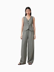 AllSaints Grey Averie Lin Trousers - Image 2 of 7