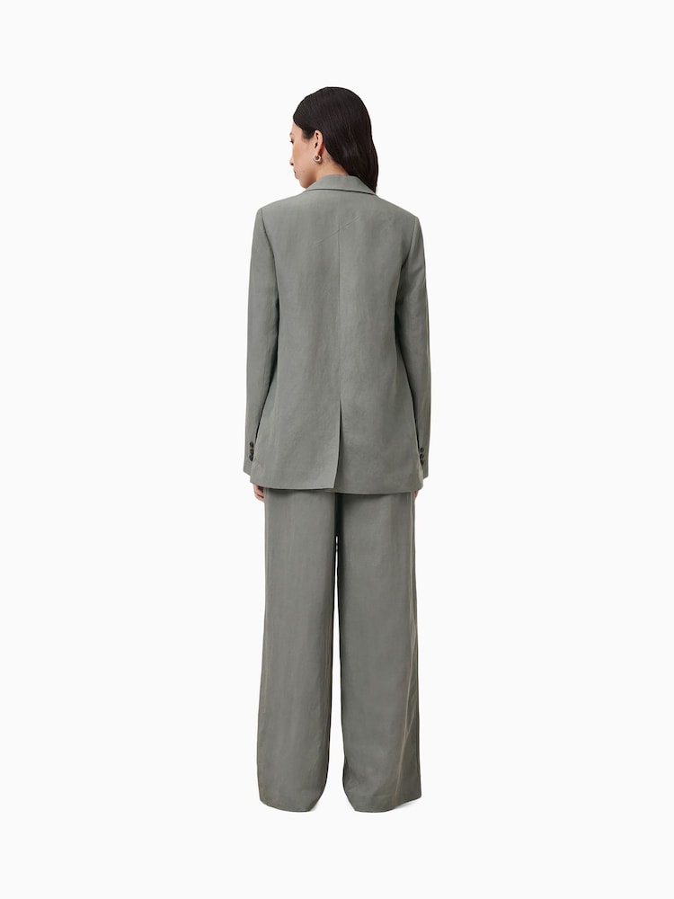AllSaints Grey Averie Lin Trousers - Image 6 of 7