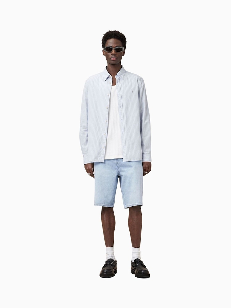 AllSaints Blue Alva Shorts - Image 1 of 7