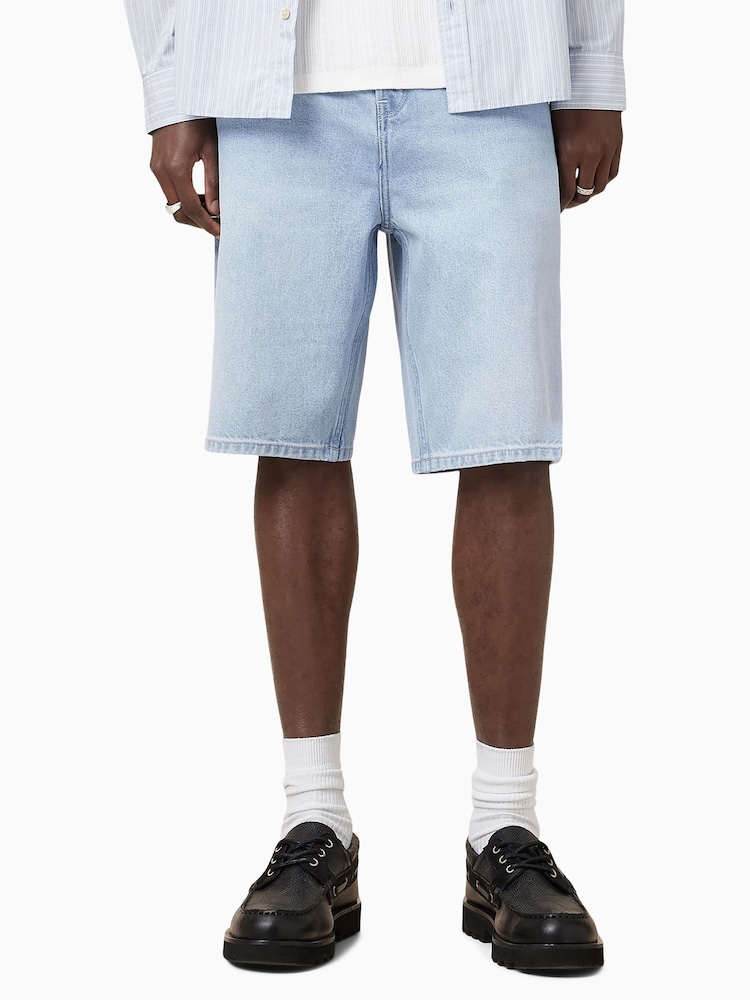 AllSaints Blue Alva Shorts - Image 2 of 7