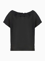 AllSaints Black Trisha Sheer Top - Image 7 of 7