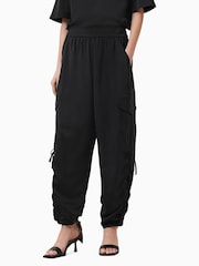 AllSaints Black Kaye Trousers - Image 2 of 10