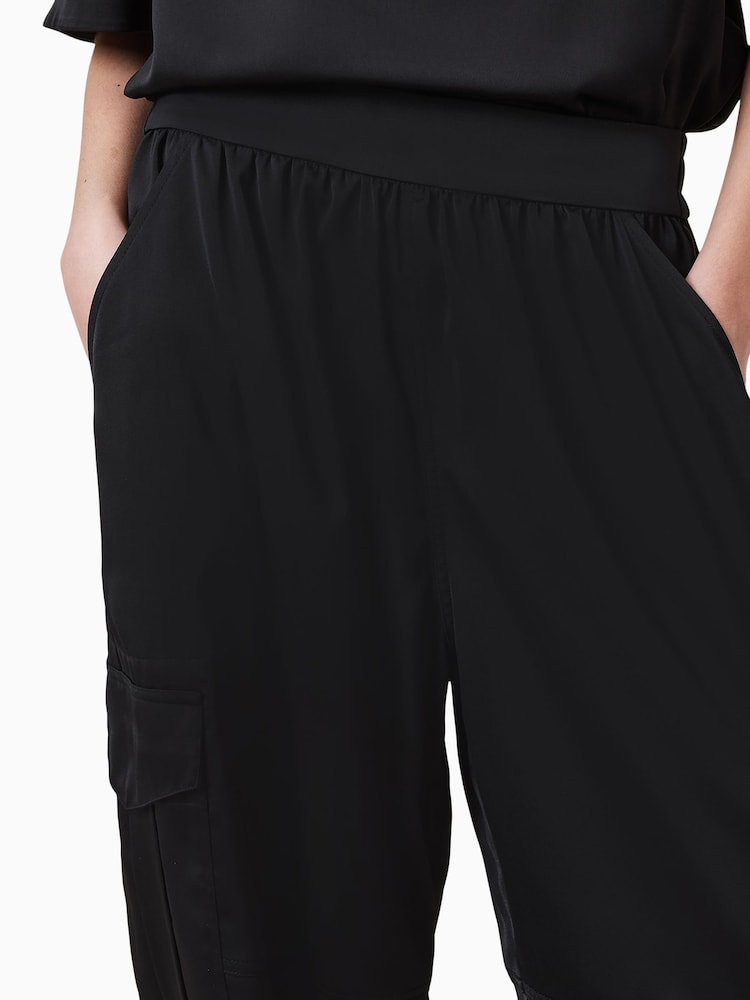AllSaints Black Kaye Trousers - Image 3 of 10