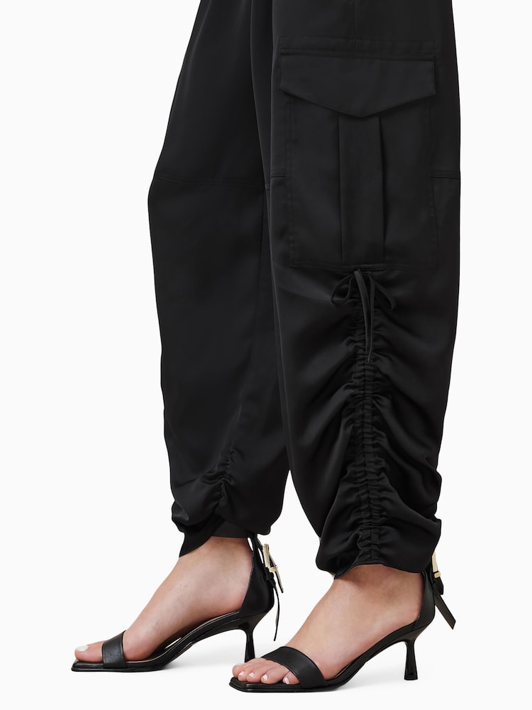 AllSaints Black Kaye Trousers - Image 5 of 10
