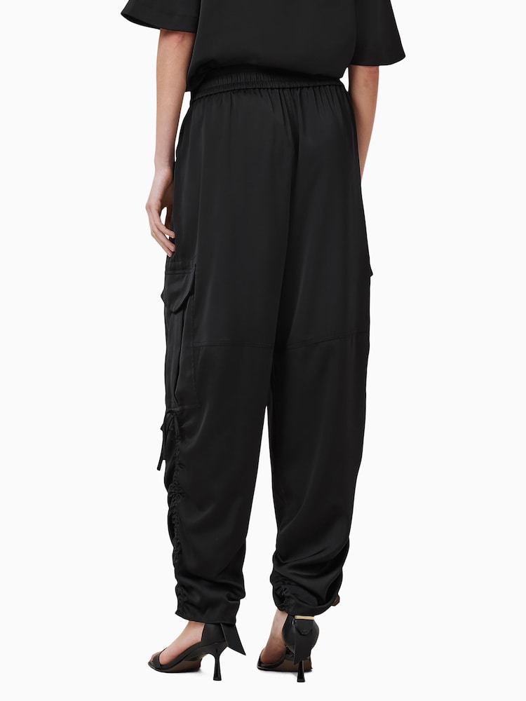 AllSaints Black Kaye Trousers - Image 7 of 10