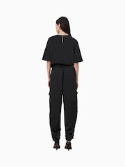 AllSaints Black Kaye Trousers - Image 9 of 10