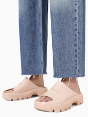 AllSaints Pink Eclipse Sliders - Image 1 of 6