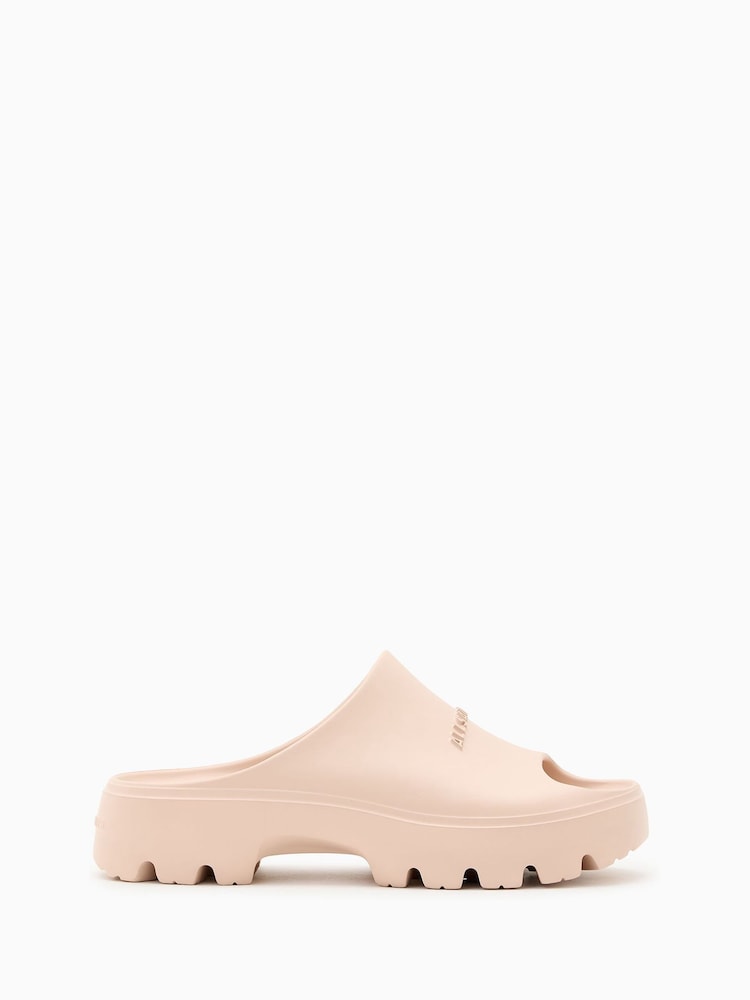 AllSaints Pink Eclipse Sliders - Image 2 of 6