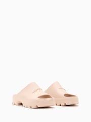 AllSaints Pink Eclipse Sliders - Image 3 of 6