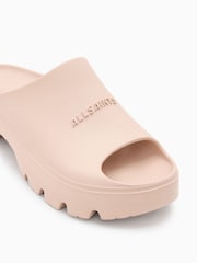 AllSaints Pink Eclipse Sliders - Image 6 of 6