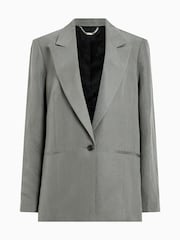 AllSaints Grey Averie Lin Blazer - Image 7 of 7