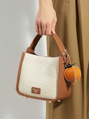 Dune London Brown Daniella Square Grab Bag - Image 1 of 5