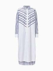 AllSaints Blue Shannon Shirt 100% Organic Cotton Dress - Image 8 of 8
