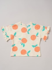 Lily & Jack Orange 4-Piece Mix and Match Printed 100% Cotton  T-Shirt and Shorts Set - Image 3 of 5